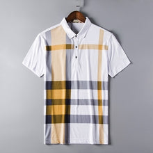 Load image into Gallery viewer, 2020 summer polo shirt men's brand clothing cotton short sleeve business casual plaid designer homme camisa breathable plus size
