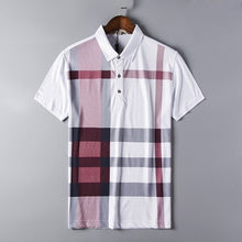 Load image into Gallery viewer, 2020 summer polo shirt men's brand clothing cotton short sleeve business casual plaid designer homme camisa breathable plus size
