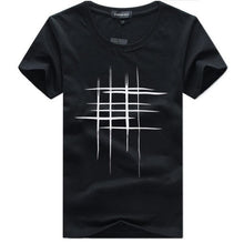 Load image into Gallery viewer, SWENEARO Men's T-Shirts Summer Short Sleeve t shirt men Simple creative design line cross Print cotton Brand shirts Men Top Tees
