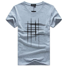 Load image into Gallery viewer, SWENEARO Men's T-Shirts Summer Short Sleeve t shirt men Simple creative design line cross Print cotton Brand shirts Men Top Tees
