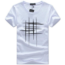 Load image into Gallery viewer, SWENEARO Men's T-Shirts Summer Short Sleeve t shirt men Simple creative design line cross Print cotton Brand shirts Men Top Tees
