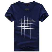 Load image into Gallery viewer, SWENEARO Men's T-Shirts Summer Short Sleeve t shirt men Simple creative design line cross Print cotton Brand shirts Men Top Tees
