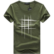 Load image into Gallery viewer, SWENEARO Men's T-Shirts Summer Short Sleeve t shirt men Simple creative design line cross Print cotton Brand shirts Men Top Tees
