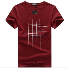Load image into Gallery viewer, SWENEARO Men's T-Shirts Summer Short Sleeve t shirt men Simple creative design line cross Print cotton Brand shirts Men Top Tees
