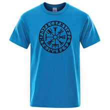 Load image into Gallery viewer, Men Vikings Odin Warrior Legend T Shirt Pure Cotton Tops Tee Novelty Men Short Sleeve Crewneck Tees Summer Cotton Mens T-Shirts
