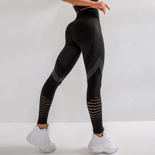 Load image into Gallery viewer, NORMOV Casual Women Leggings Fitness High Waist Push Up Patchwork Hollow Out Spandex.
