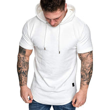 Load image into Gallery viewer, MRMT 2020 New Men Hoodies Sweatshirt Short Sleeve Men Casual Solid Color Hooded man hoody For male
