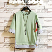 Load image into Gallery viewer, Fashion Half Short Sleeves Fashion O NECK Casual T-shirt Men's Cotton 2020 Summer Clothes TOP TEES Tshirt Plus Asian Size M-5X.
