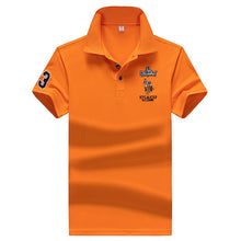 Load image into Gallery viewer, Summer men Polo Shirt 95%synthetic fiber Polo Shirt Mens Short Sleeve Polo Shirt men Embroidered Business Casual Polo Shirt 1733

